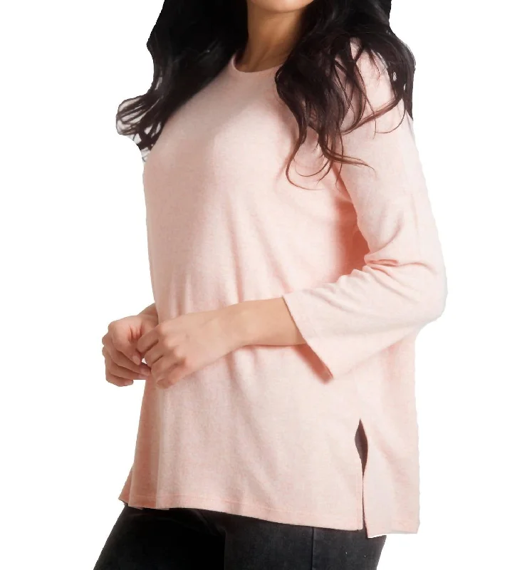 Business Casual Outfits Lillie Kashmira 3/4 Sleeve Tunic In Peach