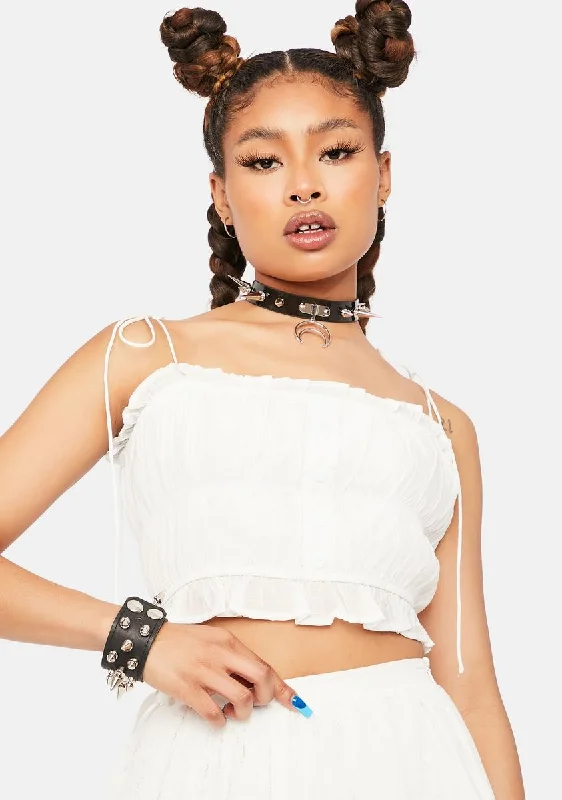 Casual Chic Catch Me Coastin' Tie Strap Crop Top