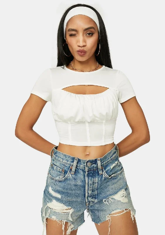 Seasonal Trends Call Ya Later Corset Bra Crop Top