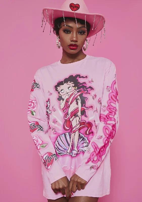 Unique Women's Fashion Pieces Birth Of Betty Airbrush Graphic Tee