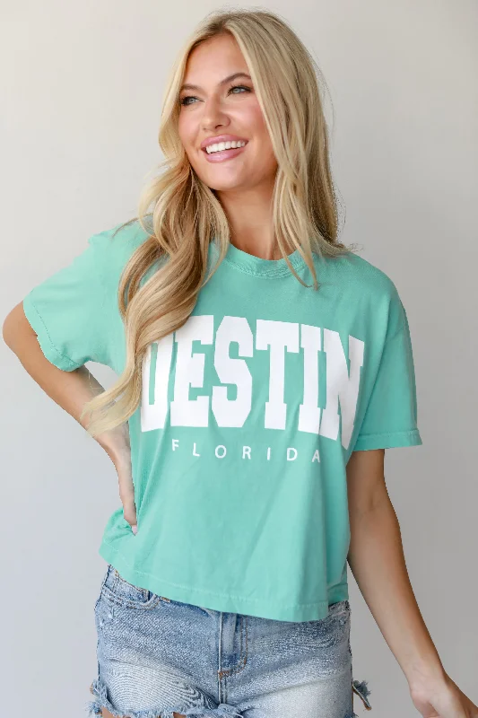 Big Savings Mint Destin Florida Cropped Tee