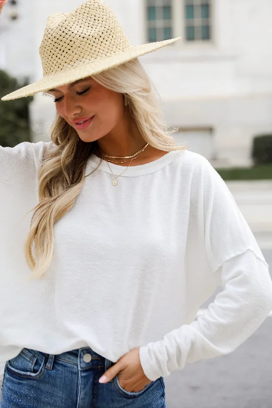 Chic Women's Attire FINAL SALE - Elaine Long Sleeve Knit Tee - DU DEAL