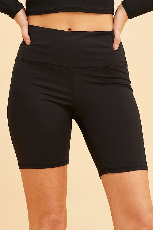 Women's Classic Outfit Black Bike Short 7" Length Active