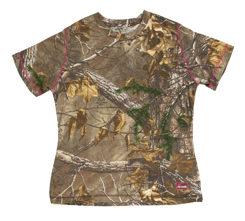 Women's Trendy Outfit Berne Realtree Xtra Polyester Ladies Aspen Short Sleeve Tee S/S