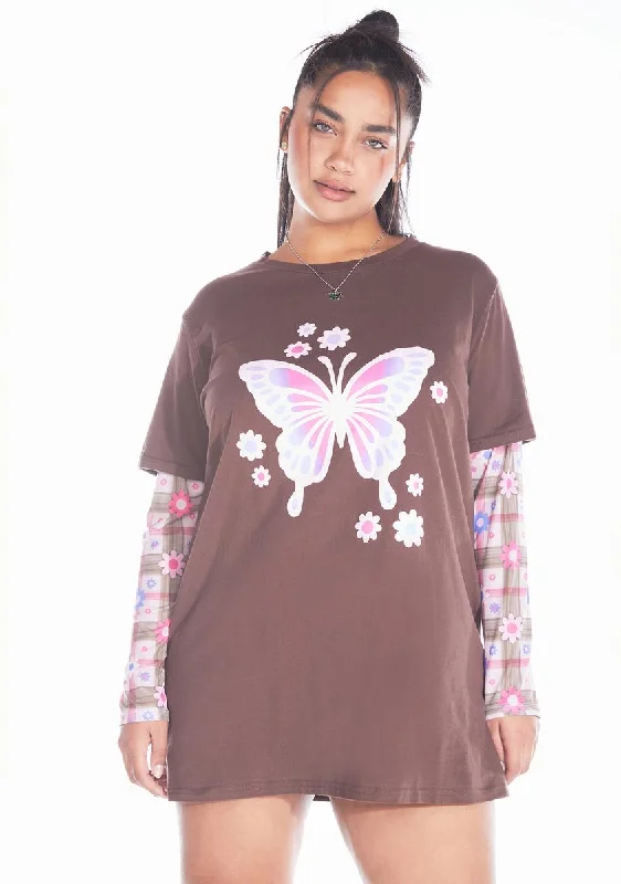 Women's Clothing Boutique Plus Personal Chill Pill Layered Graphic Tee