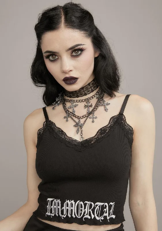 Women's Trendy Outfit Gives You Chills Lace Cami Top