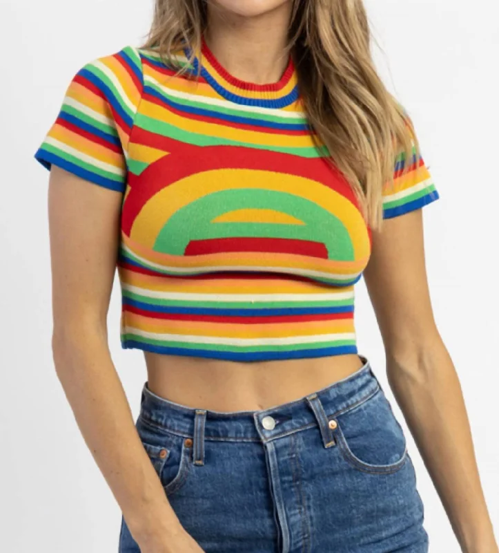 Women's Clothing for Every Occasion Over The Crop Top In Rainbow