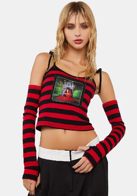 Holiday Special Offers The Crimson Bride Striped Tank Top