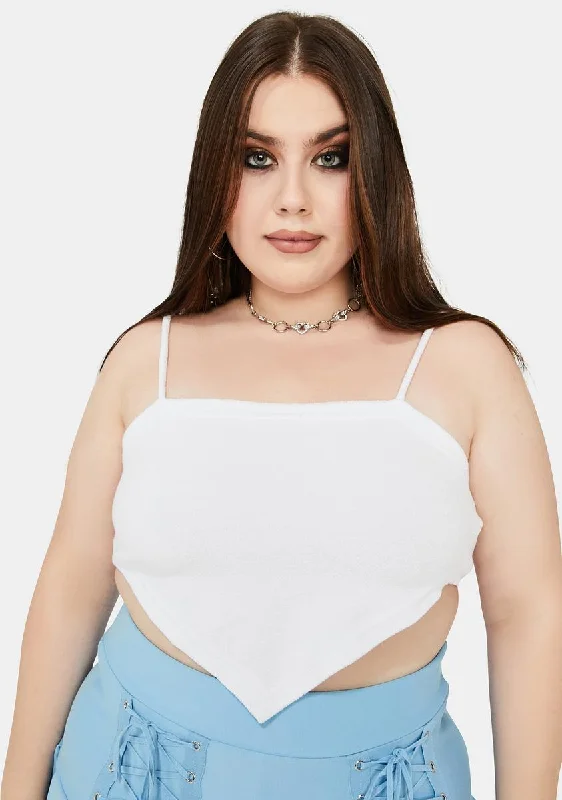 Sale On Sale Plus Blanc Not Playing Games Crop Top