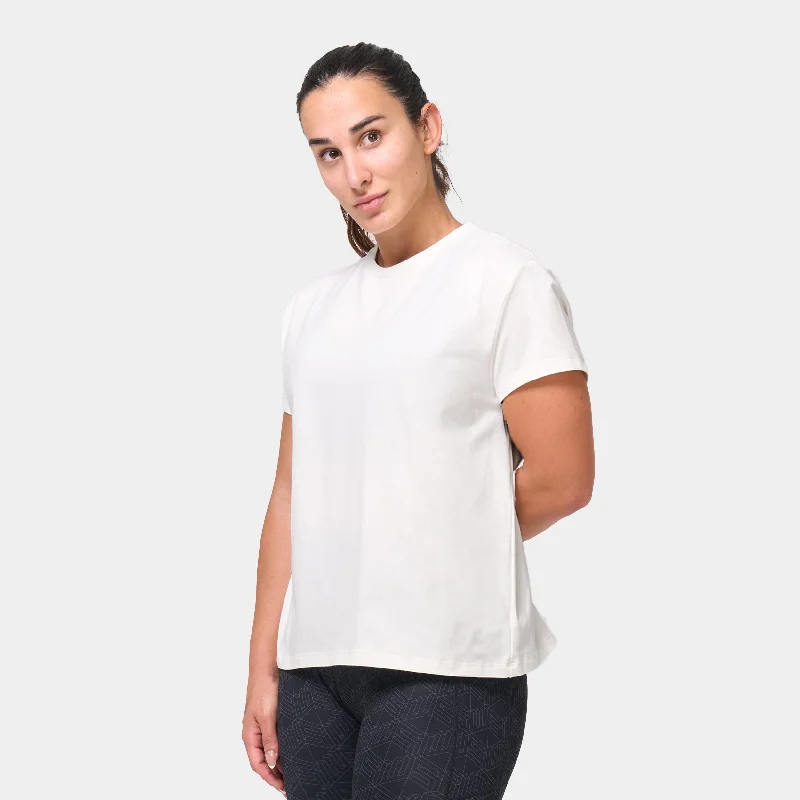 Women's Transitional Outfit Vented Tee - Pearl White