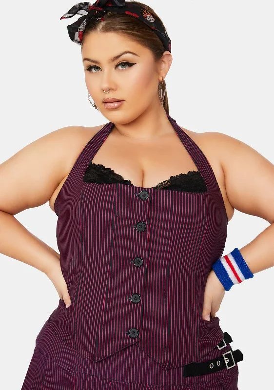 Wardrobe Upgrade Plus Feeling The Blues Bustier Crop Top