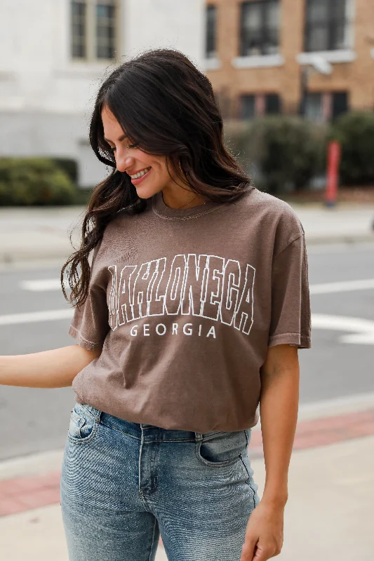 Women's Activewear Apparel Brown Dahlonega Georgia Tee