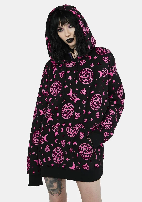 Edgy Fashion Wicked Ambitions Oversized Hoodie