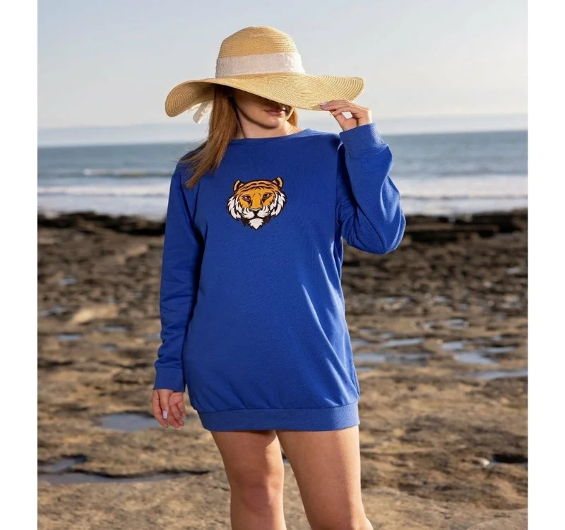 Casual Garments For Women Azure Sweatshirt Dress