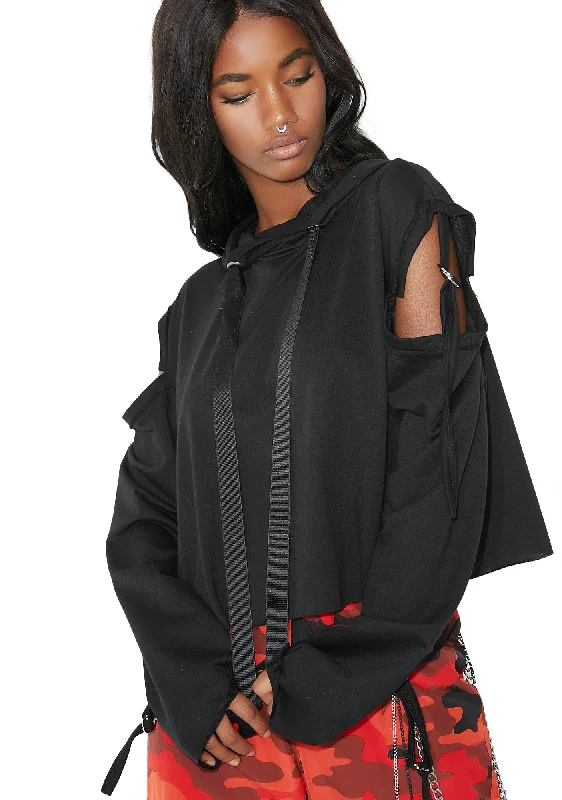 Outfits For Women Break The Mold Cut-Out Hoodie