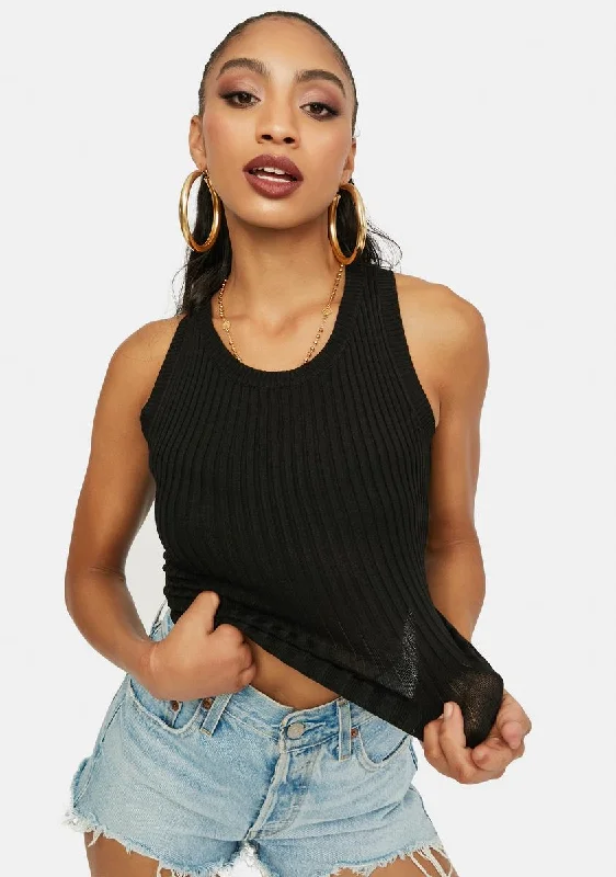Elegant Women's Fashion Night Dive In Darling Cross Back Tank Top