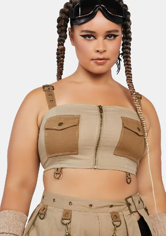 Stylish Savings Plus Greatest Escape Cargo Crop Top