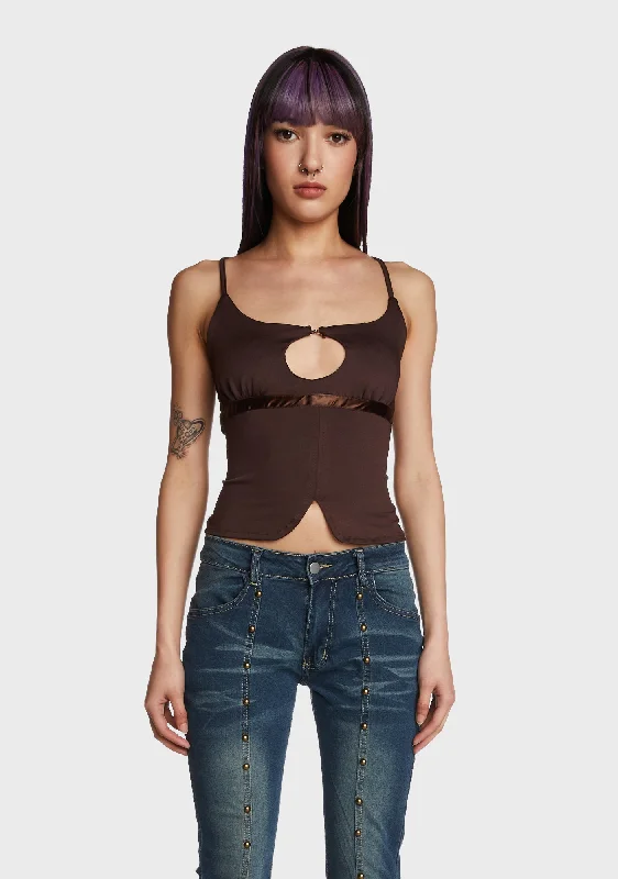 Sale On Sale Get That Bag Tank Top - Brown