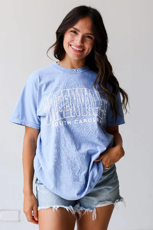 Women's Plus-Size Garments Light Blue Greenville South Carolina Tee