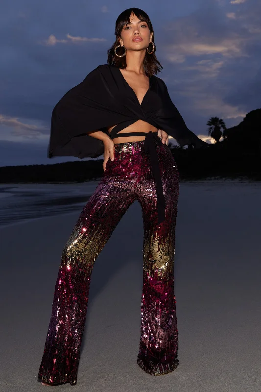 Women's Elegant Garments Scorpio | Black Wrap Crop Top With Cape