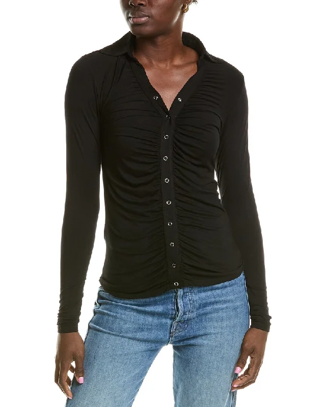 Clothing For Women Enza Costa Ruched Polo Cardigan