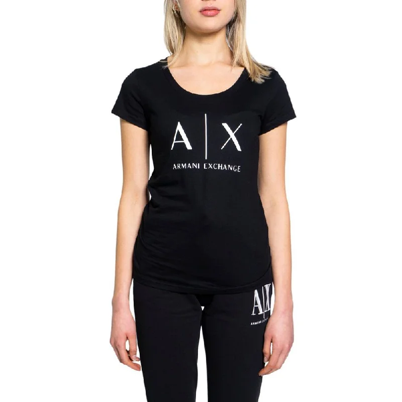 Vibrant Styles Armani Exchange  Cotton Tops & Women's T-Shirt