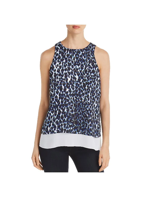 Casual Chic Alyssa Womens Sleeveless Tie Back Tank Top