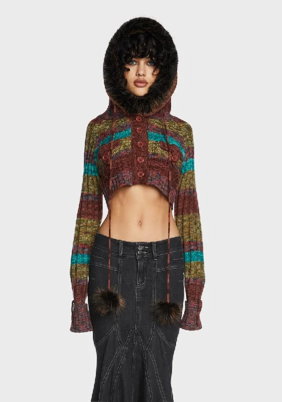 Comfortable Casual Wear A Creature's Comforts Hooded Cardigan