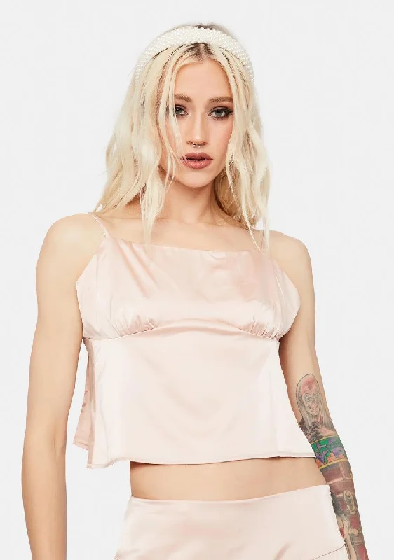 Business Casual Outfits Destiny's Kiss Satin Tank Top