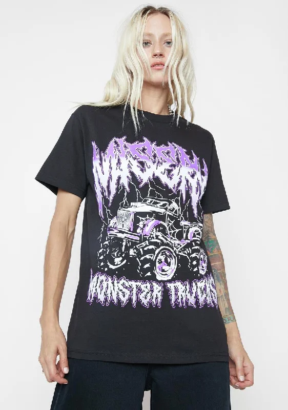 Glamorous Evening Wear Monster Trucks Graphic Tee