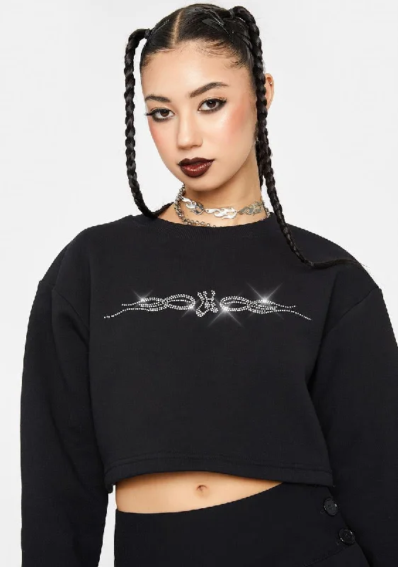 Women's Clothes And Apparel Sets LH Tribal Rhinestone Cropped Sweatshirt