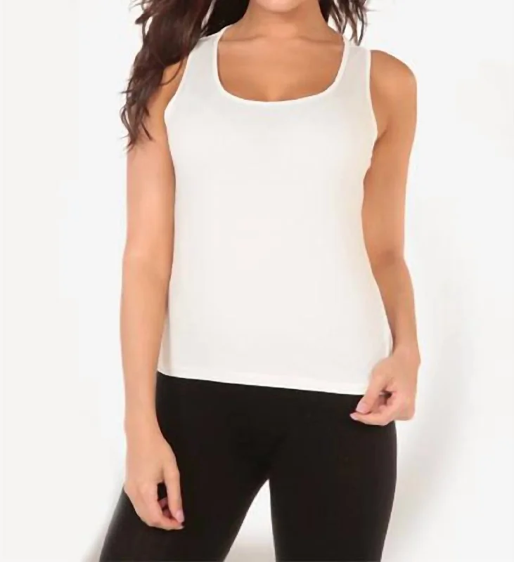 Online Boutiques Bra-Friendly Tank Top In Cream