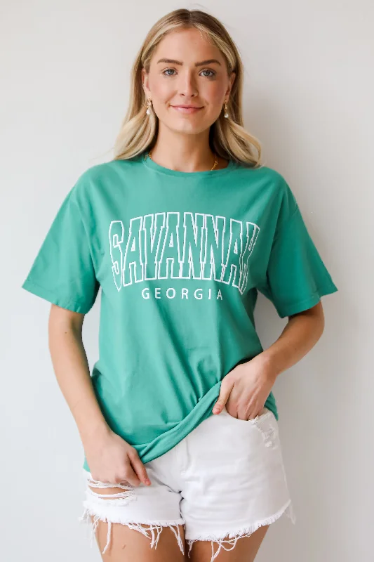 Women's Transitional Garments Green Savannah Georgia Tee