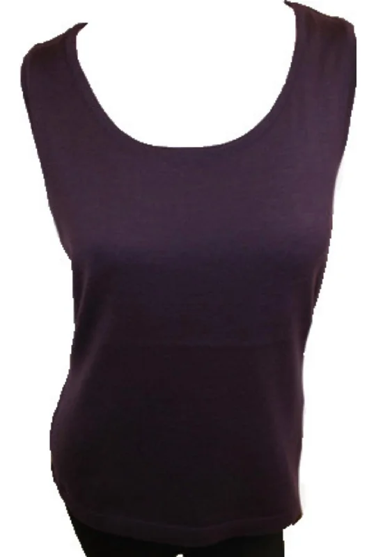 Clothing Brands Bra-Friendly Tank Top In Plum