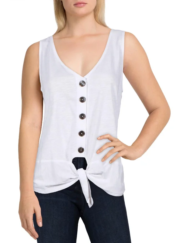 Top 10 Women's Online Clothing Stores Womens Button Front V Neck Tank Top