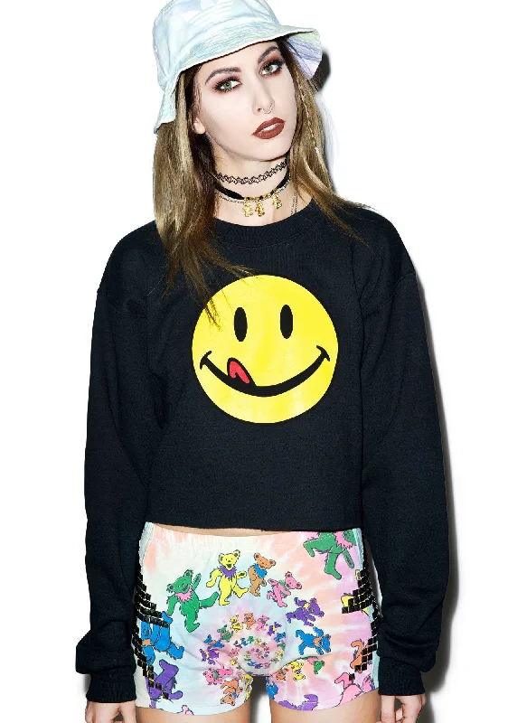 Vibrant Femme Fashion Lickity Split Crop Sweatshirt