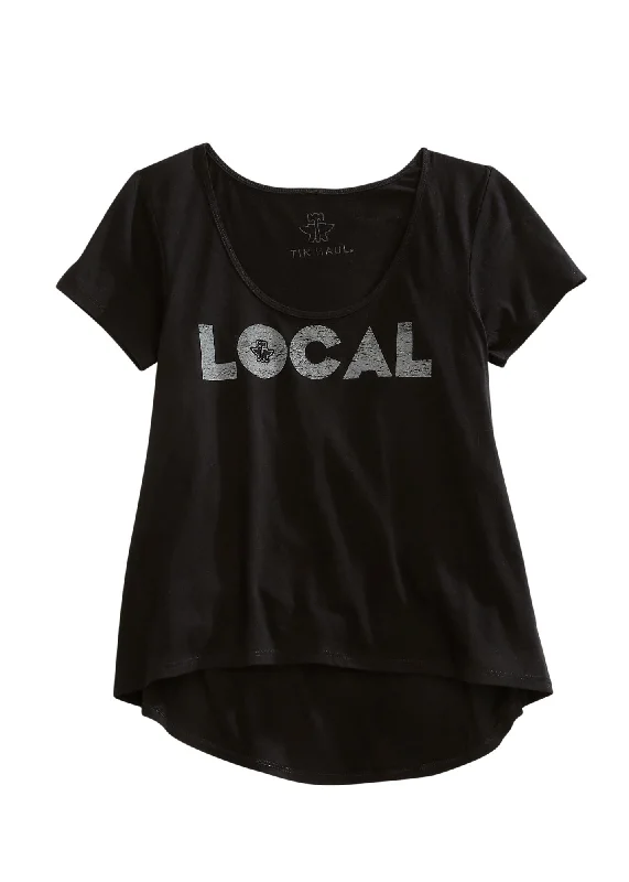 Women's Functional Apparel For Outdoor Activities Tin Haul Womens LOCAL Red 100% Cotton S/S T-Shirt