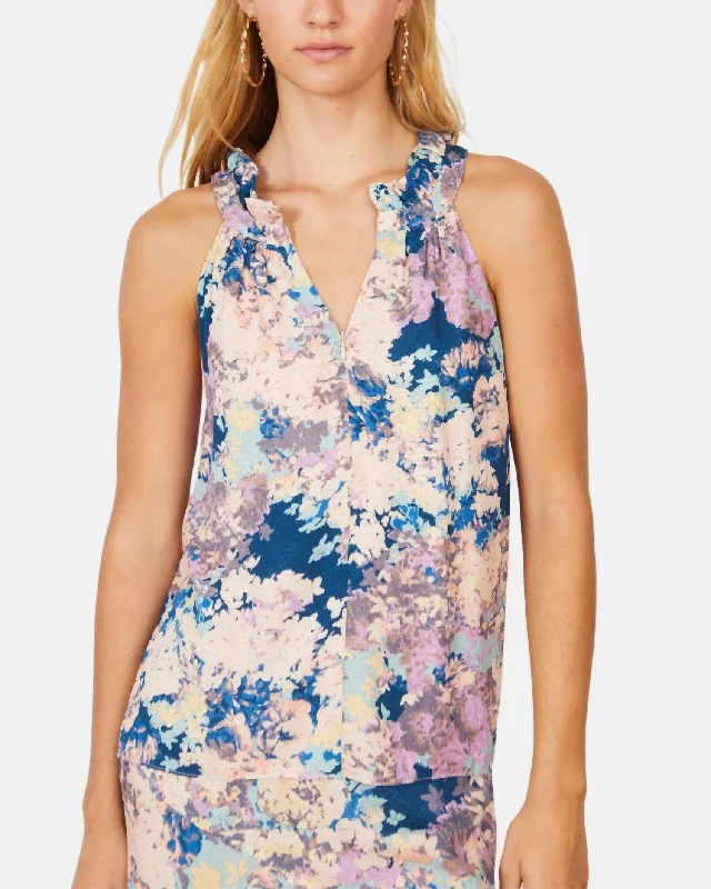 Online Impressions Boutique Hollie Tank Top In Lilac Fields