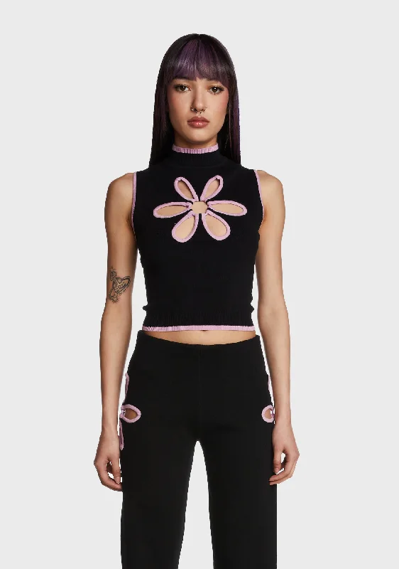 Affordable Fashion for Women Flower Cut Out Tank Top
