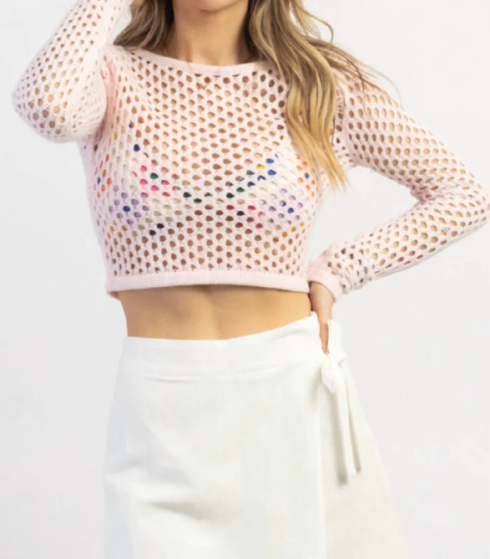 Casual Fashion Trends for Women The Jenna Crochet Crop Top In Pink