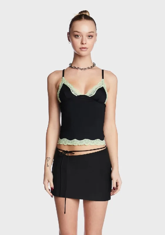 Women's Casual and Dressy Outfits Licorice Dos Fitted Cami Top
