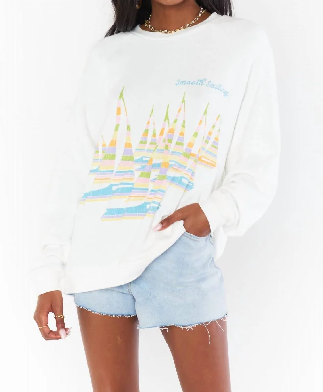 Women's Cozy Winter Attire Scotty Sweatshirt In White