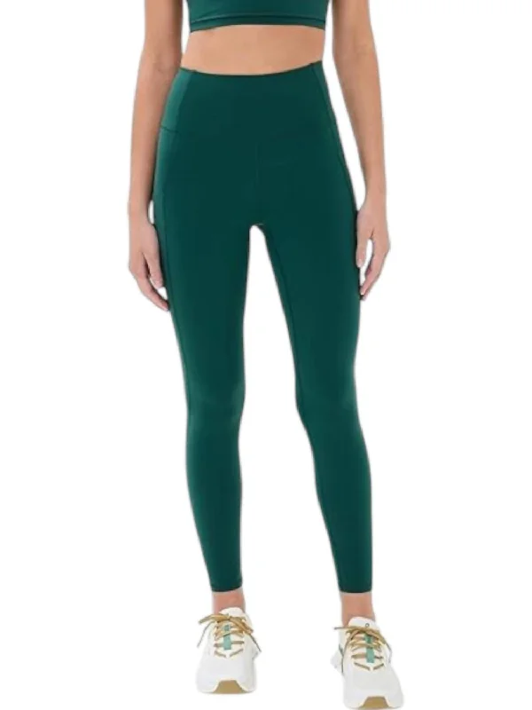 Preppy Style Shape High Pocket 25" Legging In Conifer