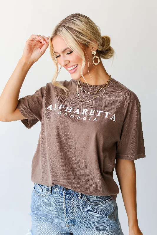 Women's Resort Apparel Brown Alpharetta Georgia Tee