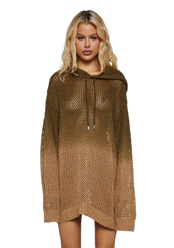 Online Shopping Boutiques Doom Ombre Fishnet Hoodie