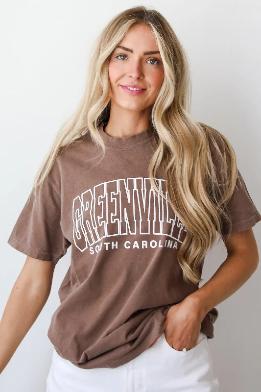Casual Attire For Women Brown Greenville South Carolina Tee