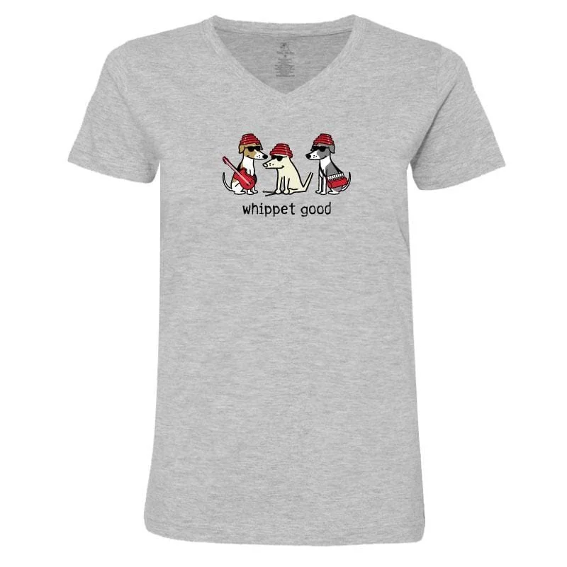 Casual Dresses for Women Whippet Good - Ladies T-Shirt V-Neck