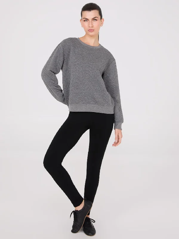 Women's Elegant Garments Front Pintuck Fleece Lined Leggings