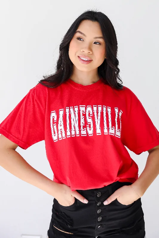 Women's Casual Apparel For Weekends Red Gainesville Tee