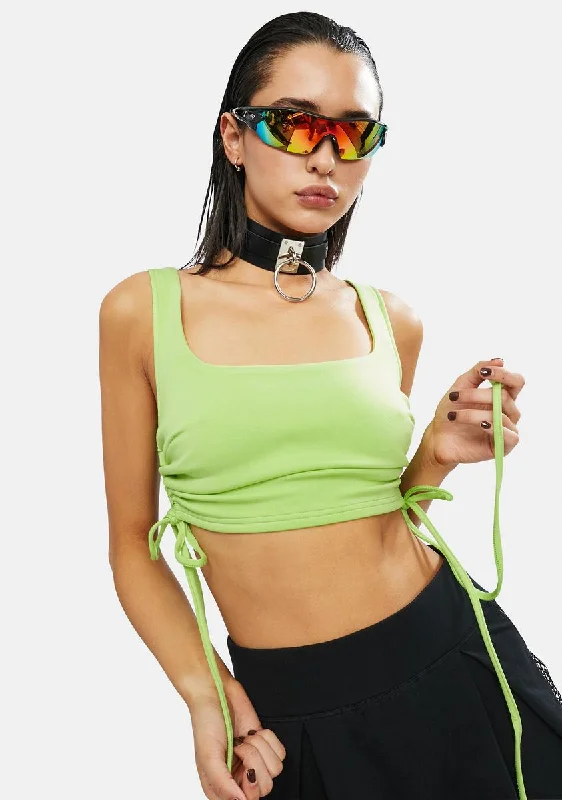 Casual Women's Clothing Online Lime Head 2 Toe Hot Cropped Tank Top